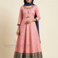 Elegant Pink Color Salwar Suit With Royal Blue Bottom And Dupatta