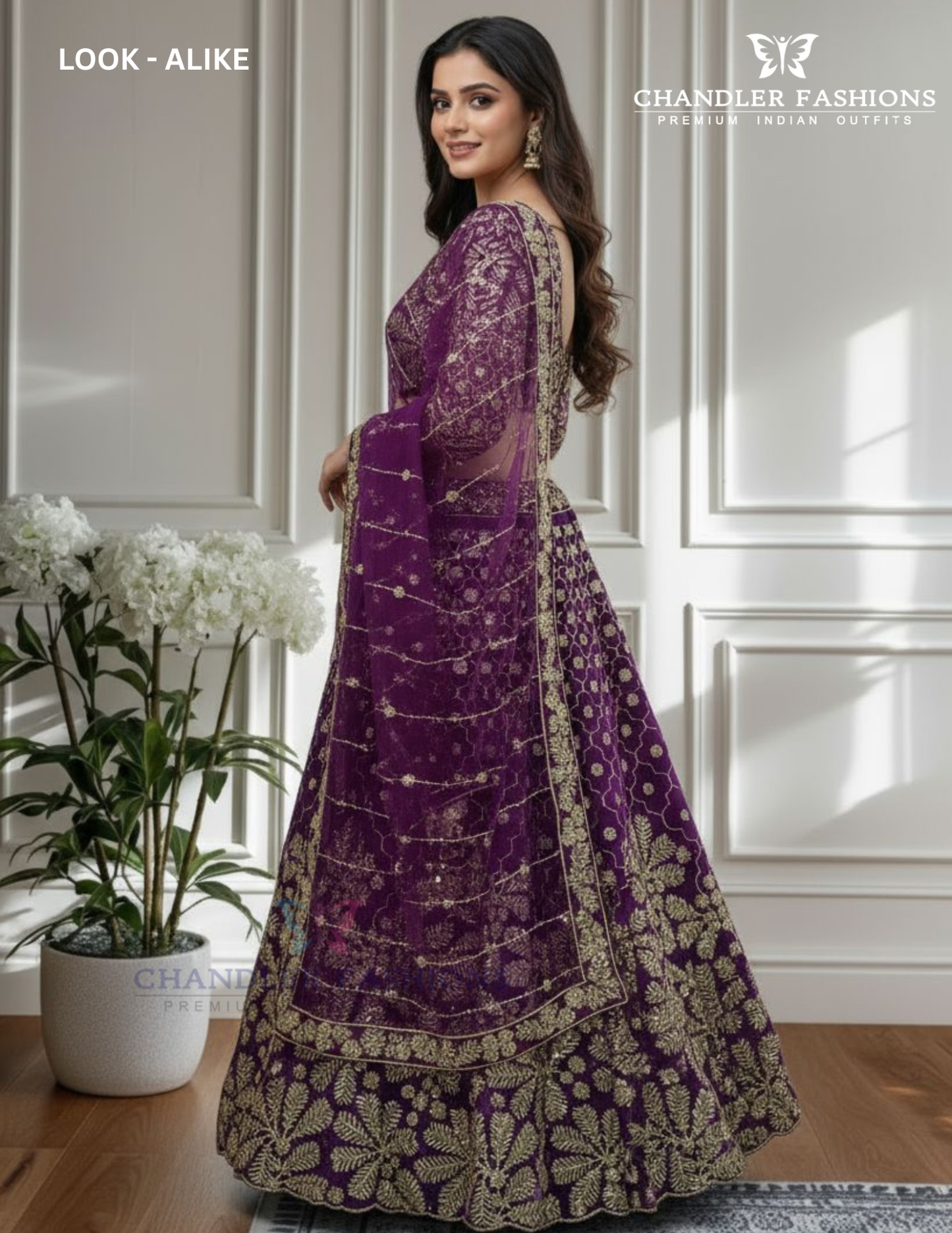 Purple Color Sequins With Zari Embroidery Work Lehenga In USA