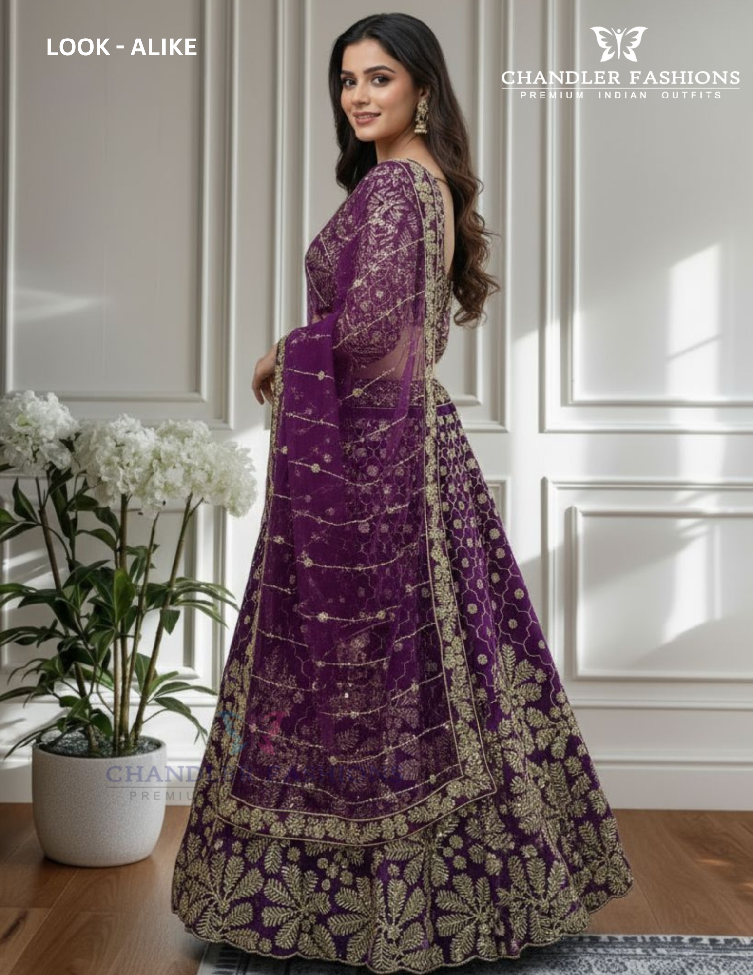 Purple Color Sequins With Zari Embroidery Work Lehenga In USA
