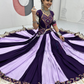Purple Colored Ribbon Work Chaniya Choli Sets In USA