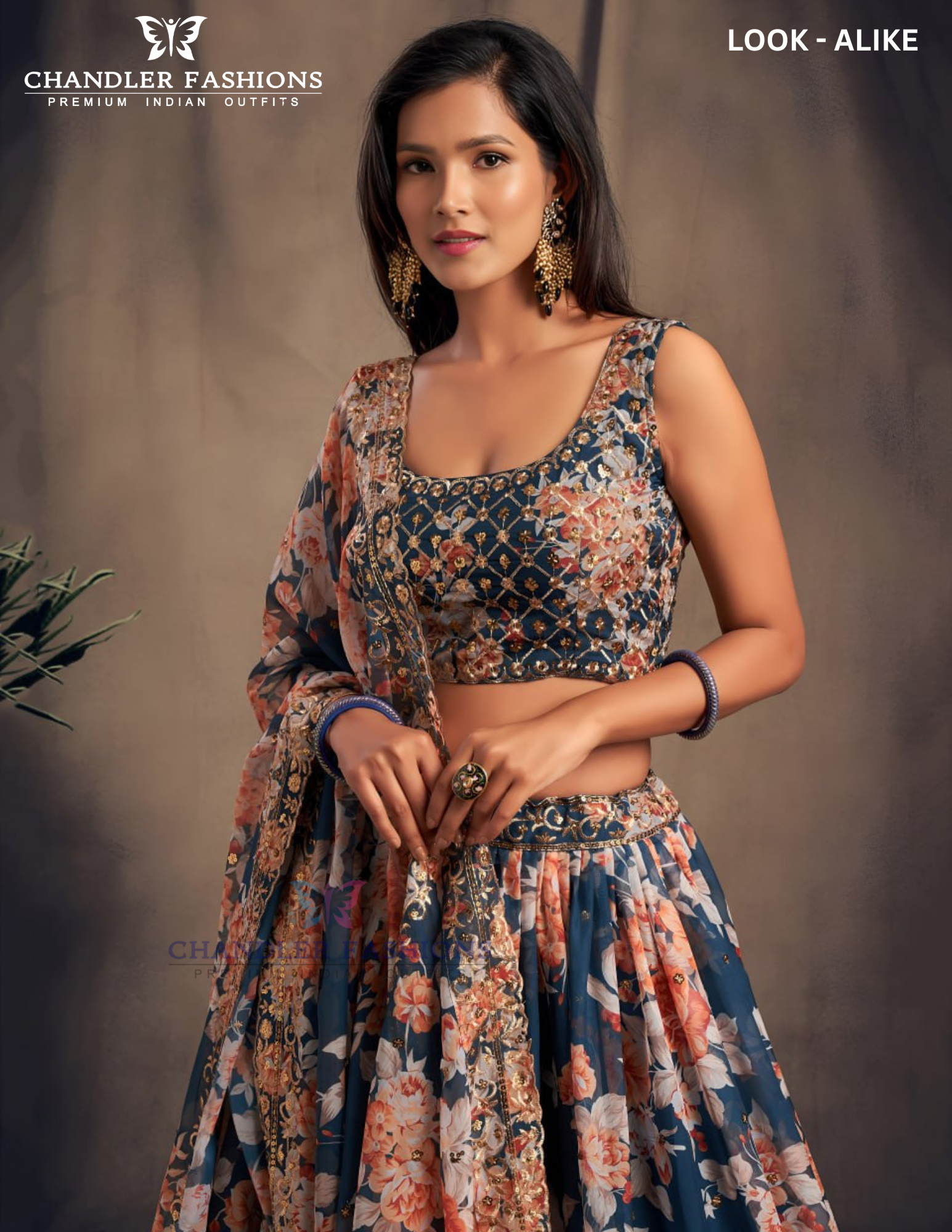 Navy Blue Color Lehenga For Women In Mesa