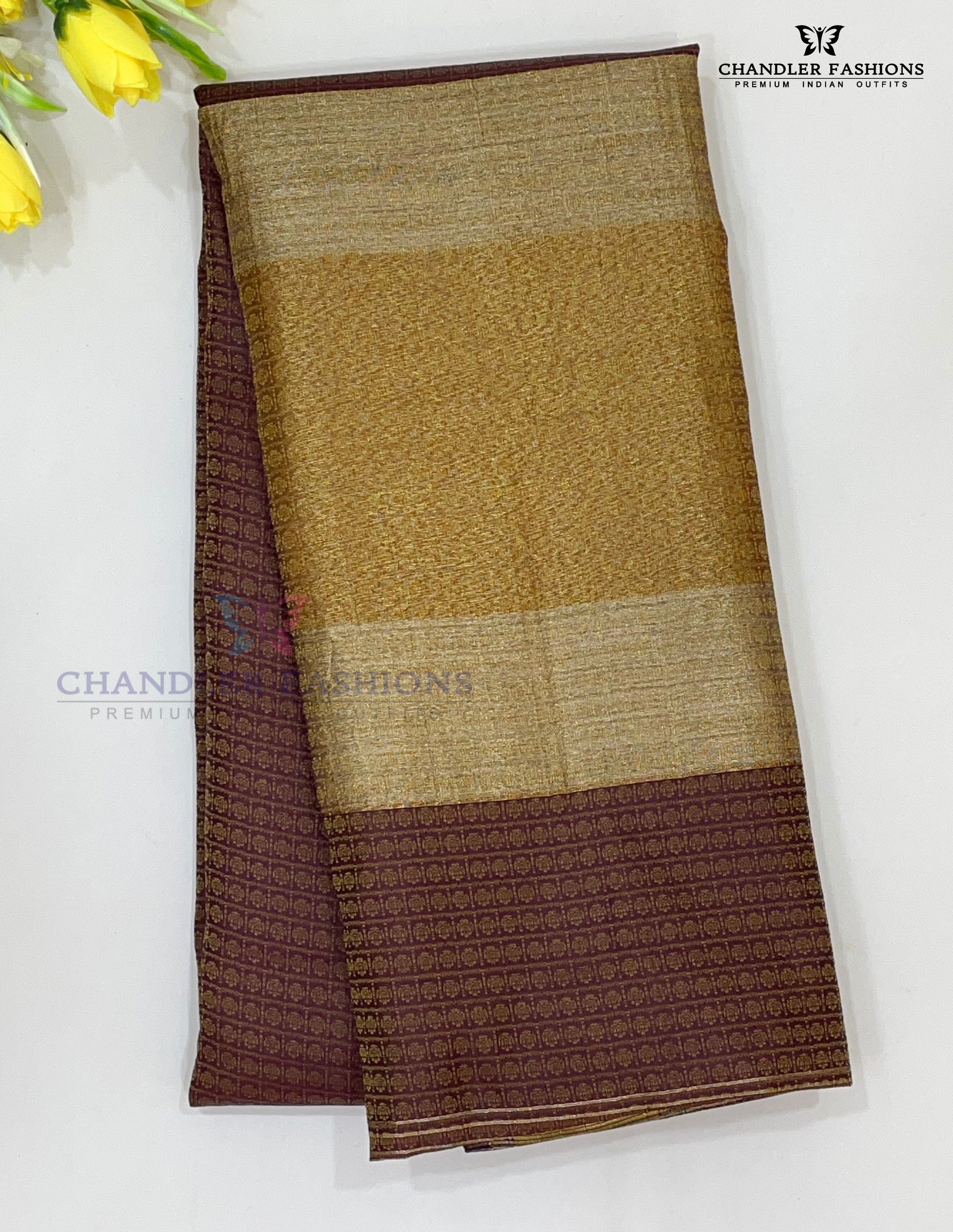 Appealing Maroon Color Art Silk With Gold Zari Work Saree For Women