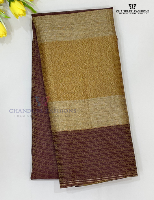 Appealing Maroon Color Art Silk With Gold Zari Work Saree For Women