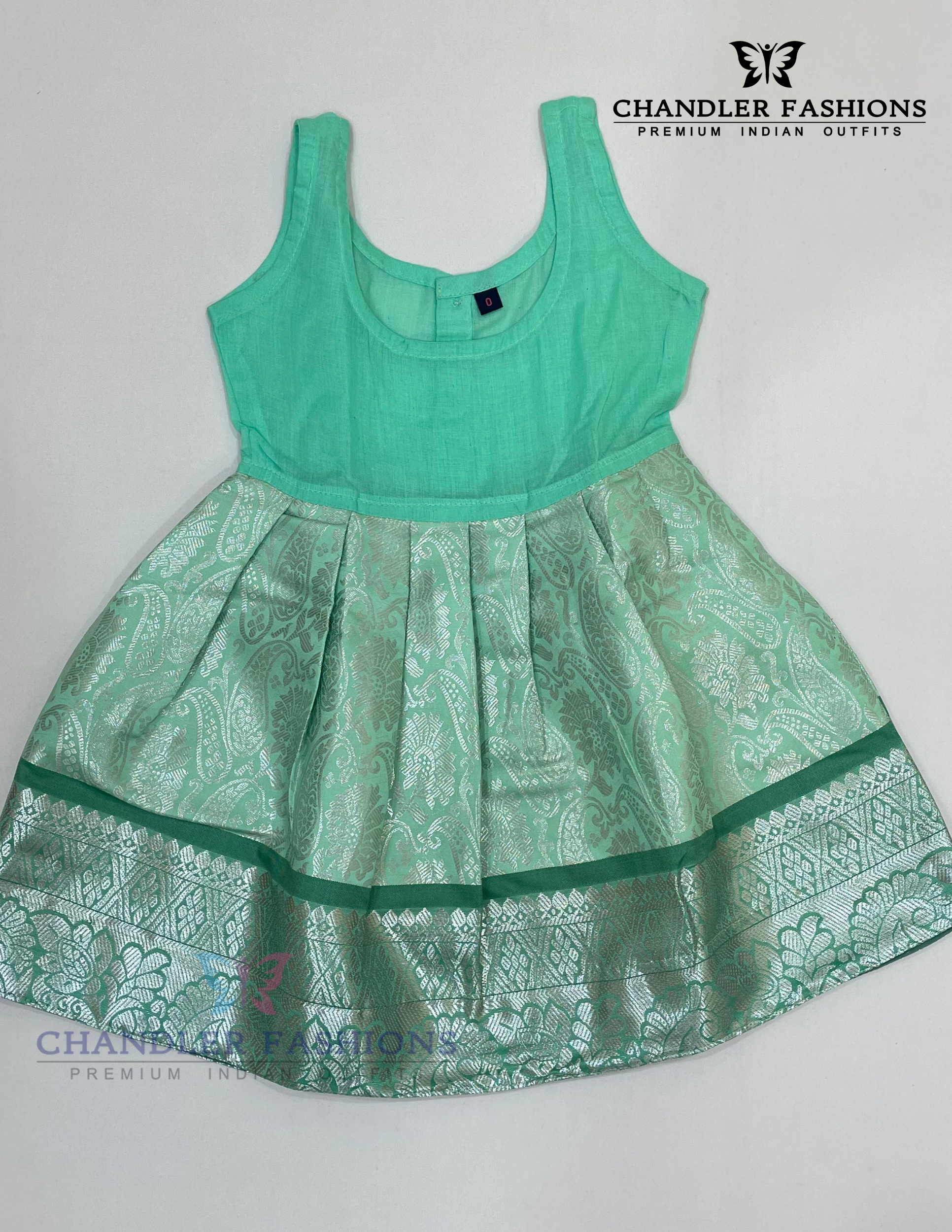 Attractive Green Color Langa Set In Yuma