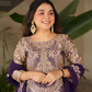 Purple Color Crazy Silk Embroidery Sequins Work Palazzo Suits In Yuma