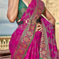 Purple Color Handloom Silk Traditional Saree In Surprise
