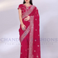 Wounderful Red Color Gold Tussar Sequins Saree With Embroidery Work
