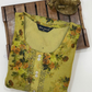 Green Color Tissue Silk With Floral Design Kurti In Yuma