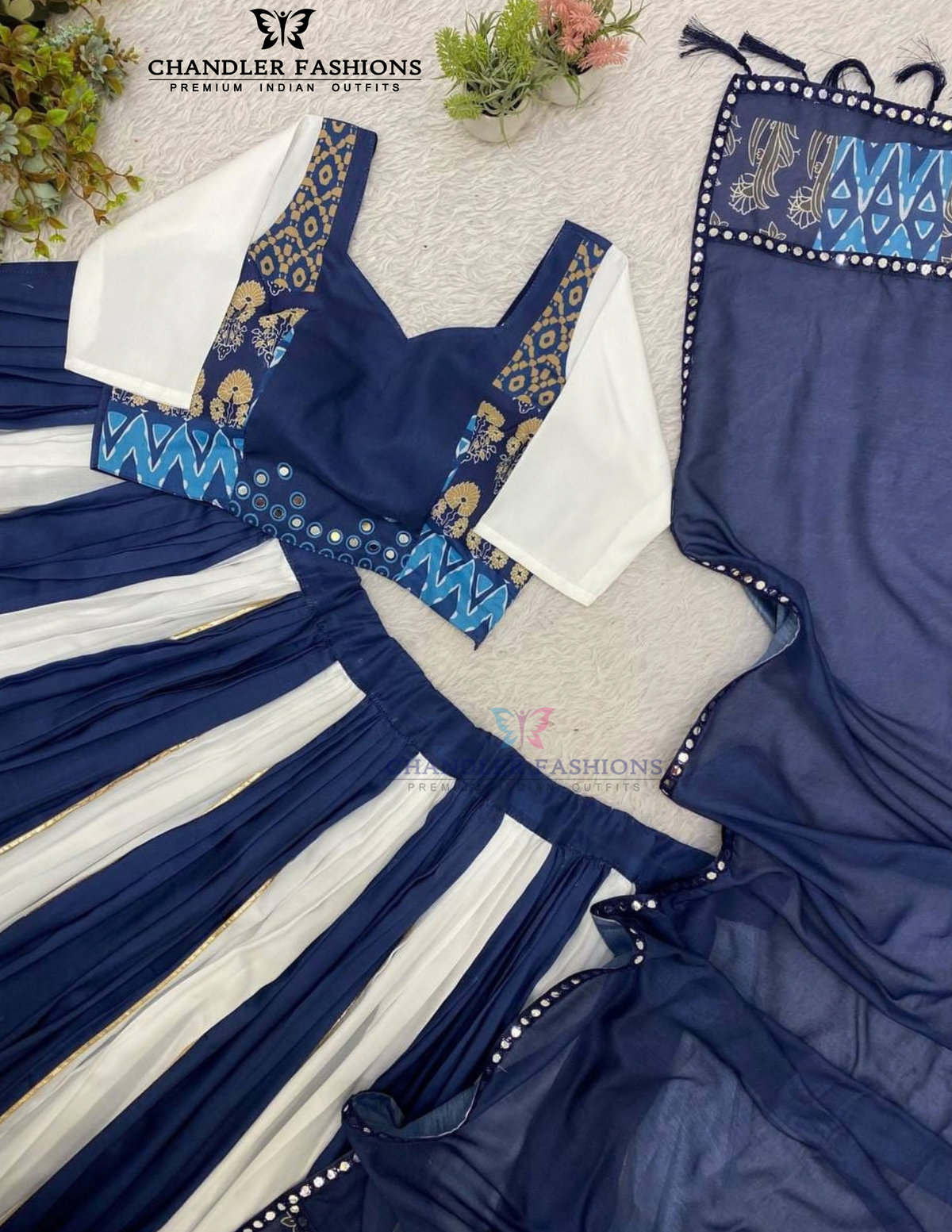 Exquisite Blue Color Rayon Chaniya Choli With Printed Work In Mesa