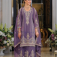 Beautiful Purple Color Chinon Embroidery Work Kurti Palazzo Pant With Dupatta