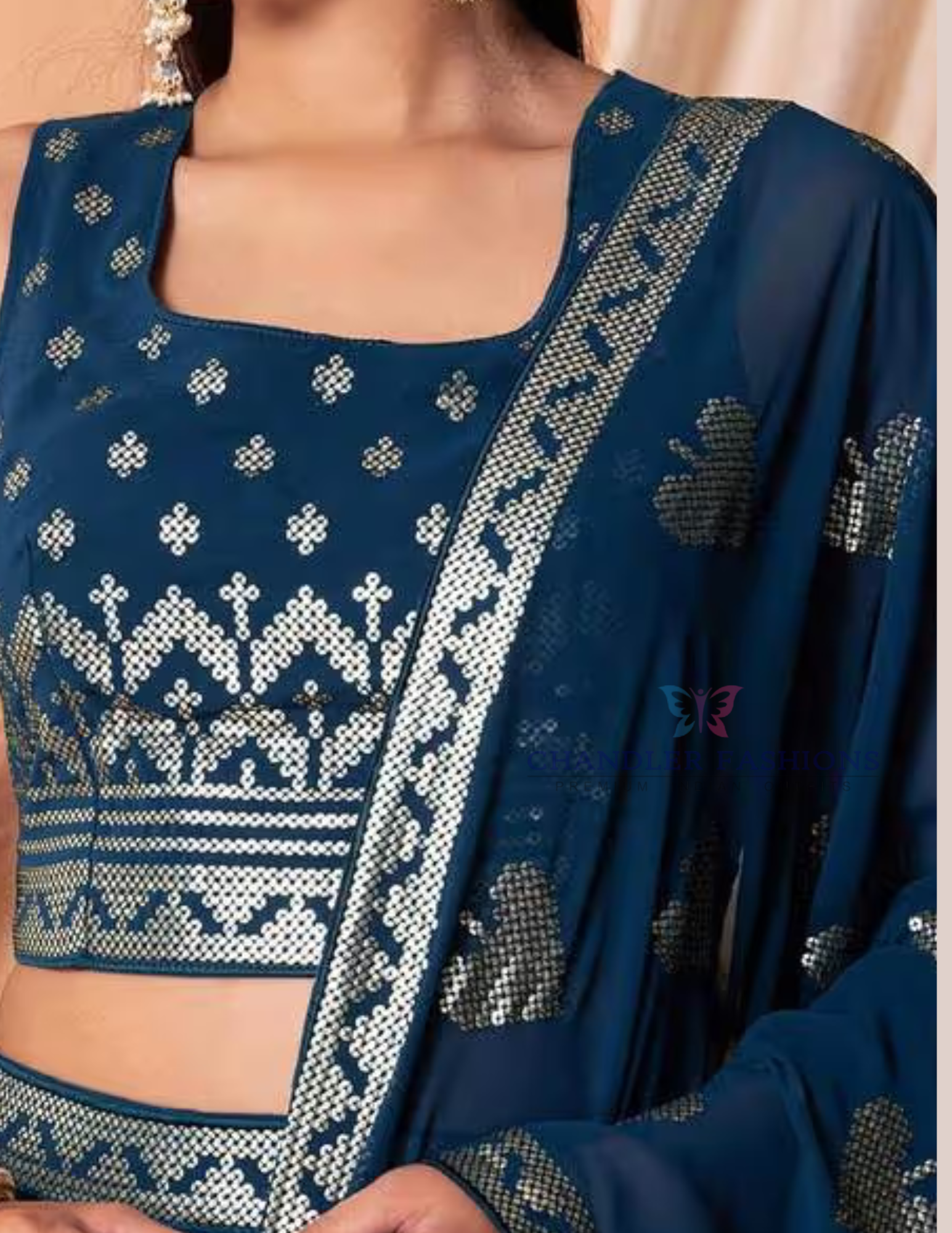 Georgette Printed Work Lehenga In Peoria