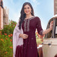 Pretty Maroon Color Rayon Wrinkle Salwar Suits  Near Me