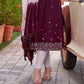 Salwar Suits With Chanderi Work Dupatta In USA