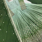Heavy Chinon Silk Anarkali Set With Embroidery Work In USA