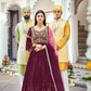 Lovely Dark Purple Colored Wedding Wear Salwar Near Me