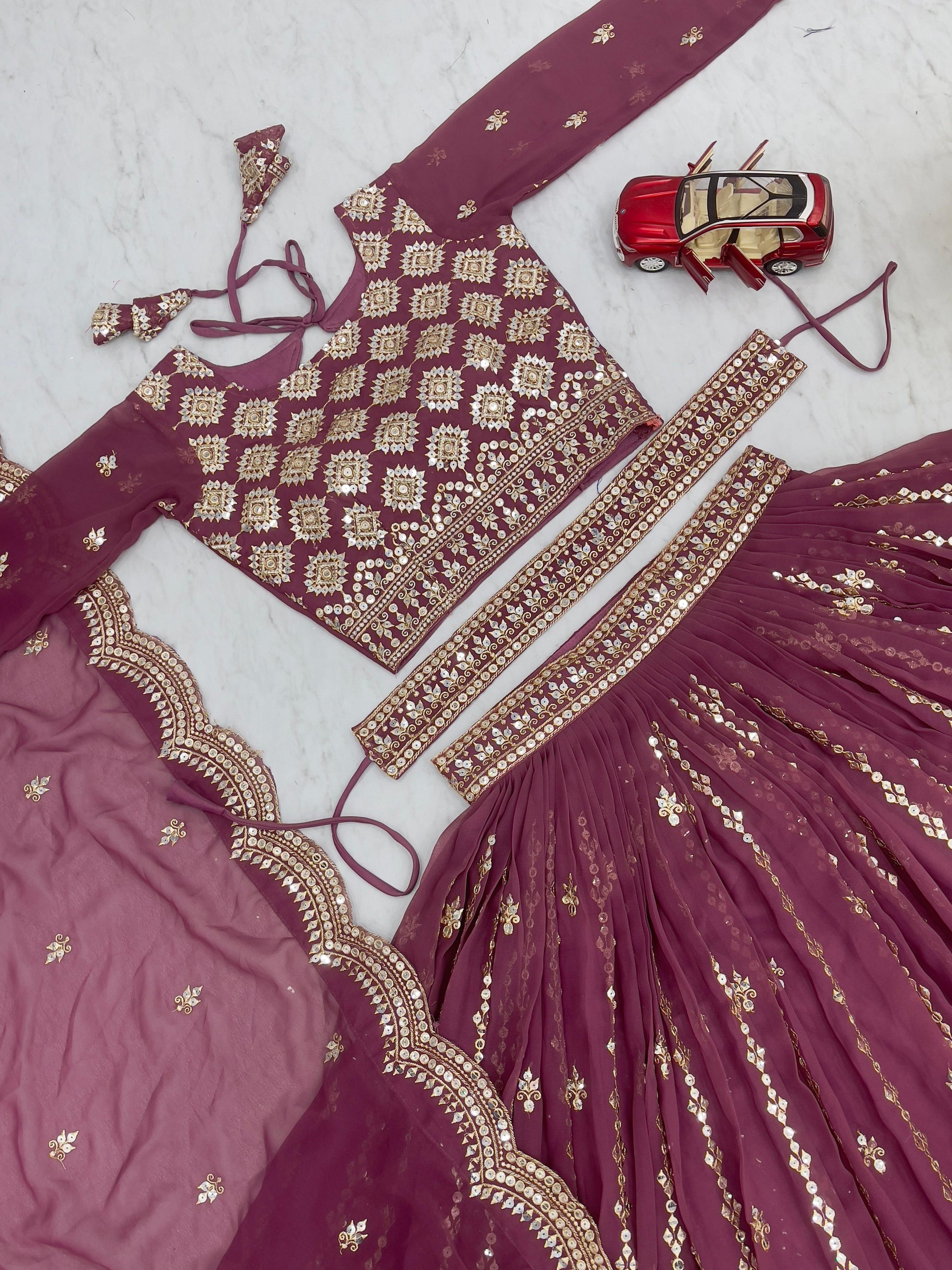 Pink Color Lehenga Choli In Mesa