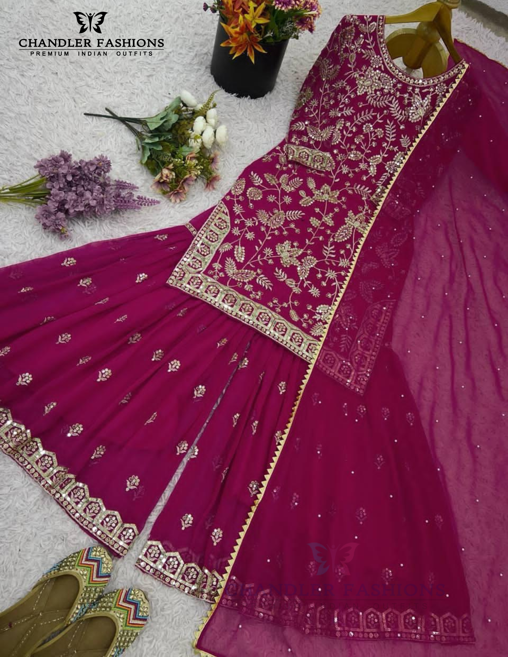 Heavy Faux Georgette Party Wear Palazzo In Surprise