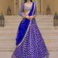 Attractive Royal Blue Color Embroidery And Mirror Work Lehenga Choli For Women