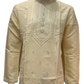 Attractive Light Yellow Color With Cotton Embroidery Work Kurta Suits For Men