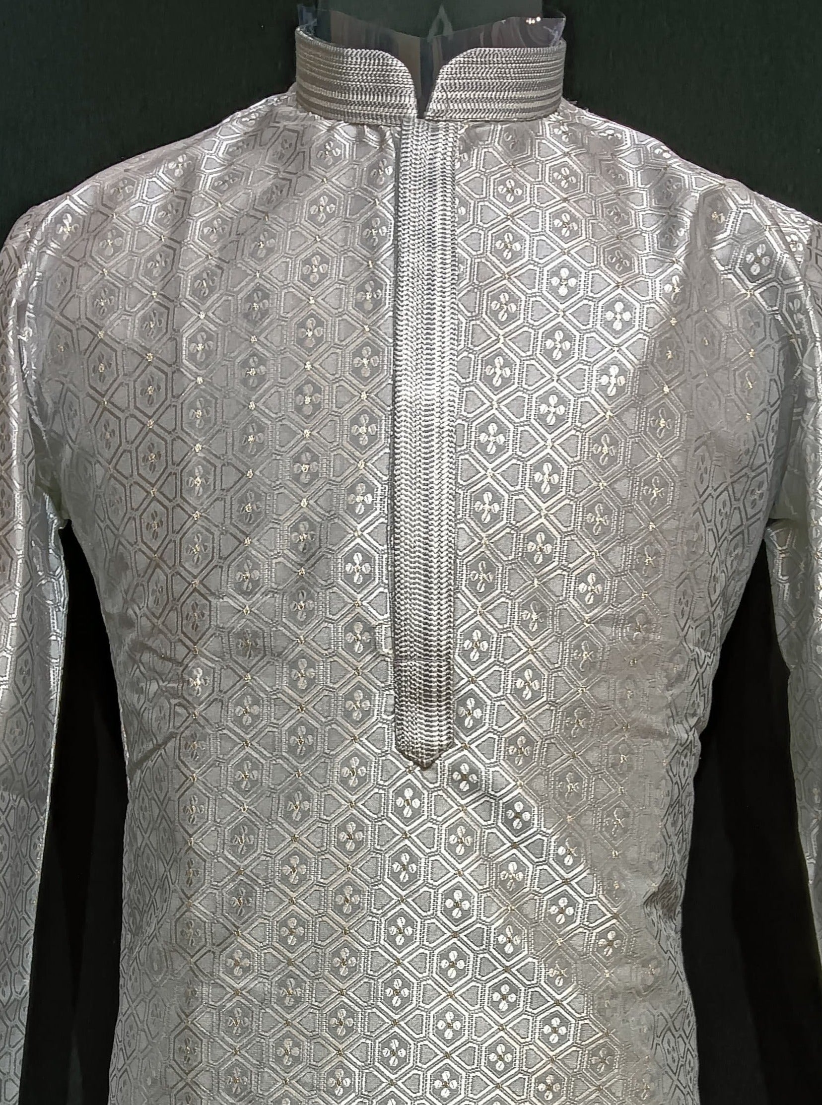 Silver Zari Work Kurta Pajama Sets For Men Near Me