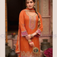 Pretty Orange Color Chinon With Embroidery Work With Palazzo Suits For Women Near Me