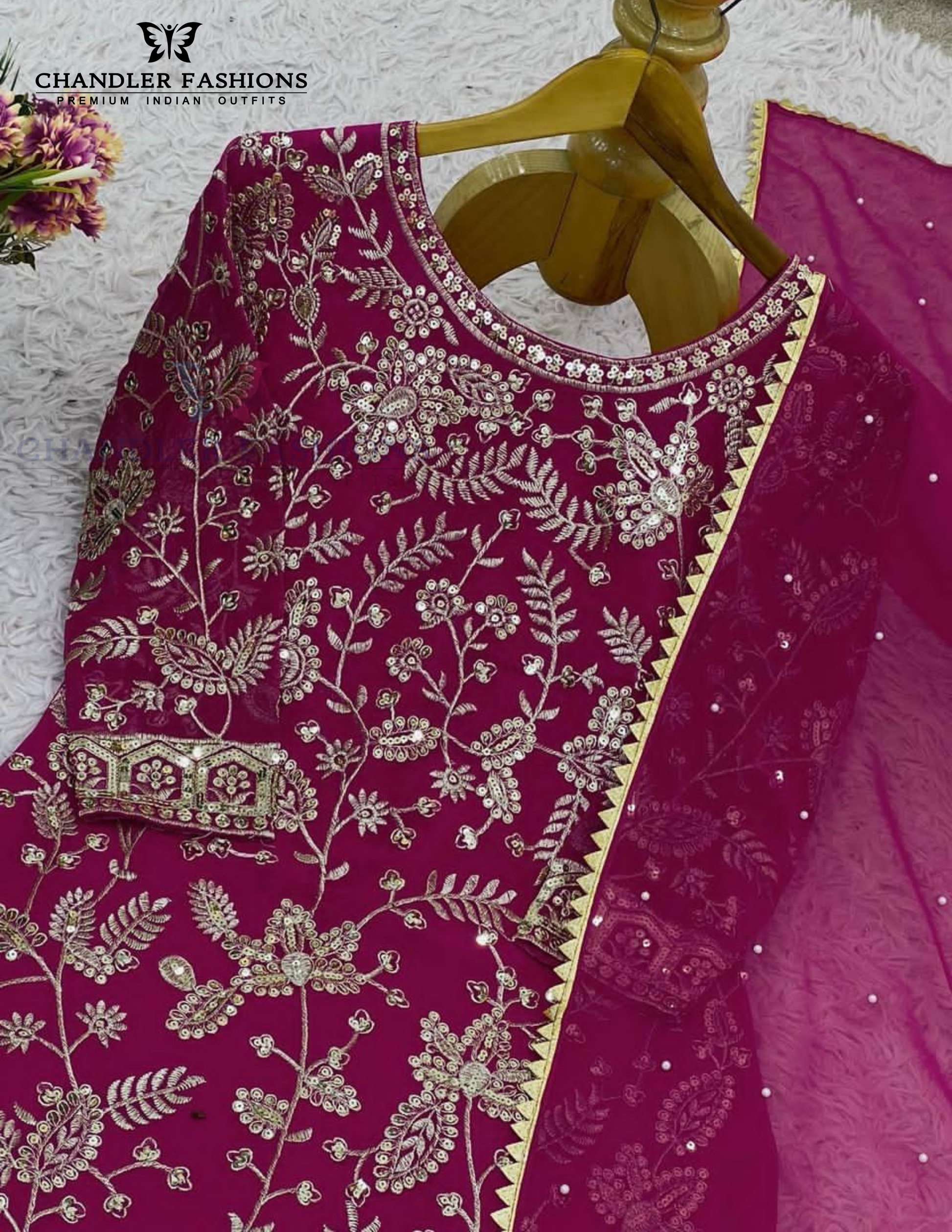 Heavy Faux Georgette Party Wear Palazzo In Chandler