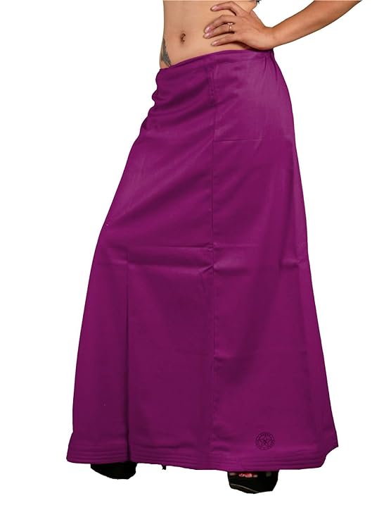 Appealing Purple Colored Cotton Readymade Petticoat For Women
