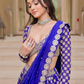Royal Blue Color Embroidery And Mirror Work Lehenga In USA