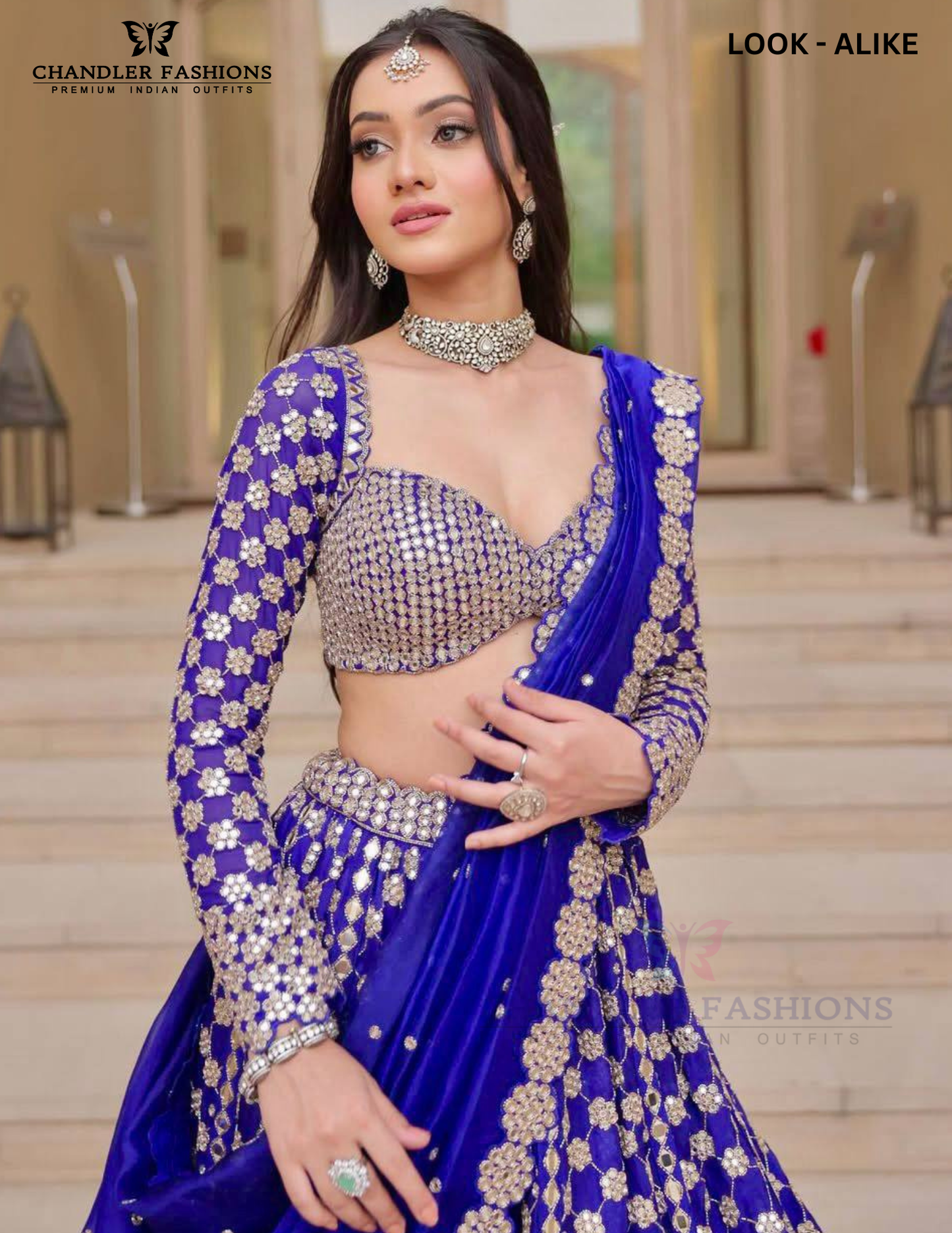 Blue Color Embroidery And Mirror Work Choli In Chandler