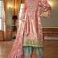 Charming Pink Color Embroidery Work Salwar Suits With Dupatta For Women