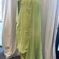 Charming Lime Green Color Cotton With Chikankari Work Palazzo Suits For Women