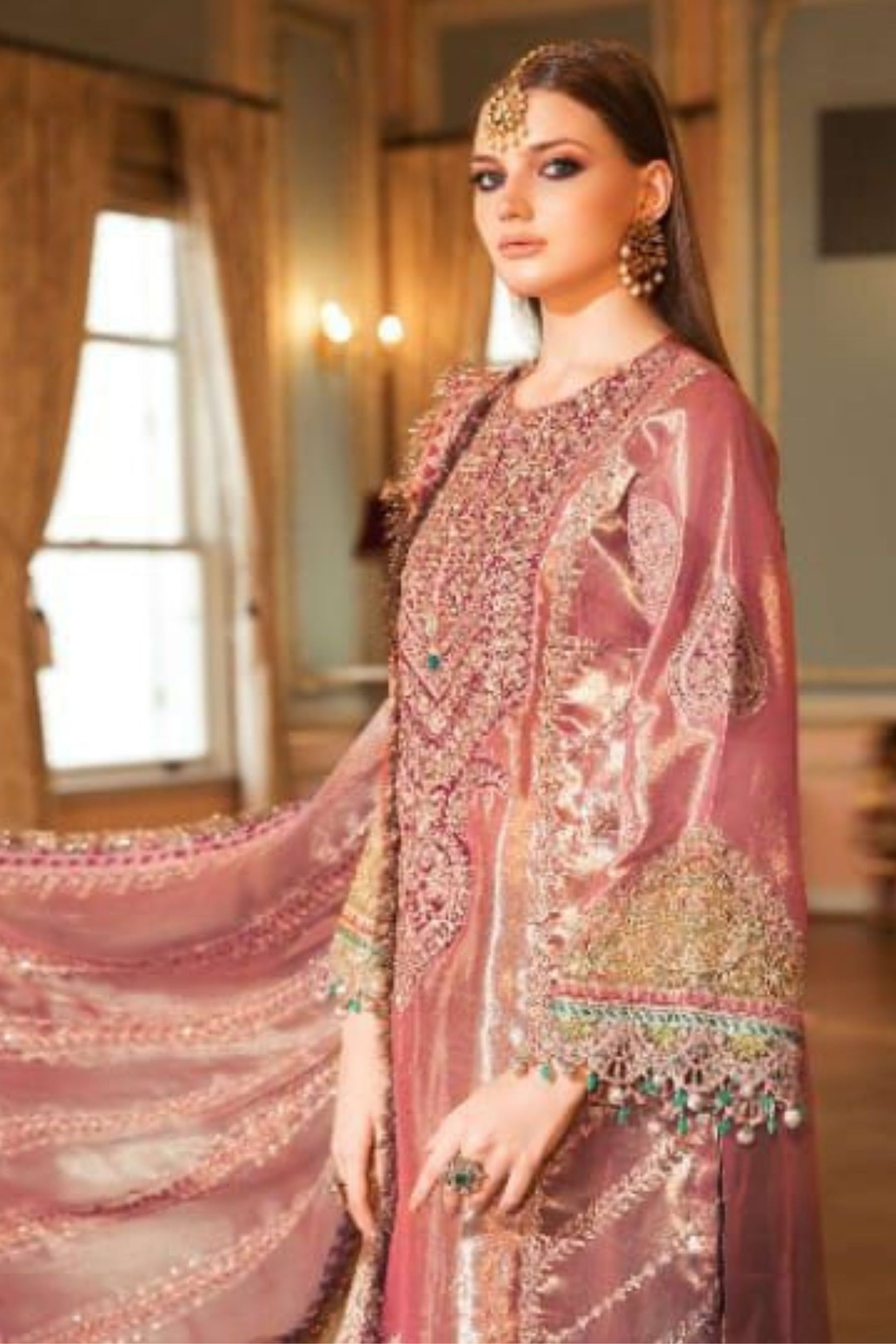 Charming Pink Color Embroidery Work Salwar Suits With Dupatta In Near Me