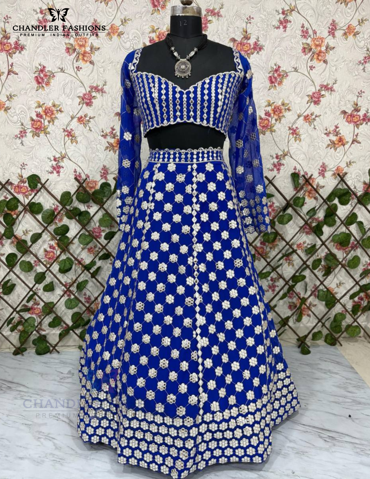 Royal Blue Color Embroidery Lehenga For Women In Phoenix