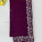 Alluring Wine Color Chiffon Saree With Designer Stone Work For Women