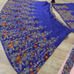 Charming Blue Color Satin Silk Zari Embroidery Work Lehenga Choli For Women Near Me