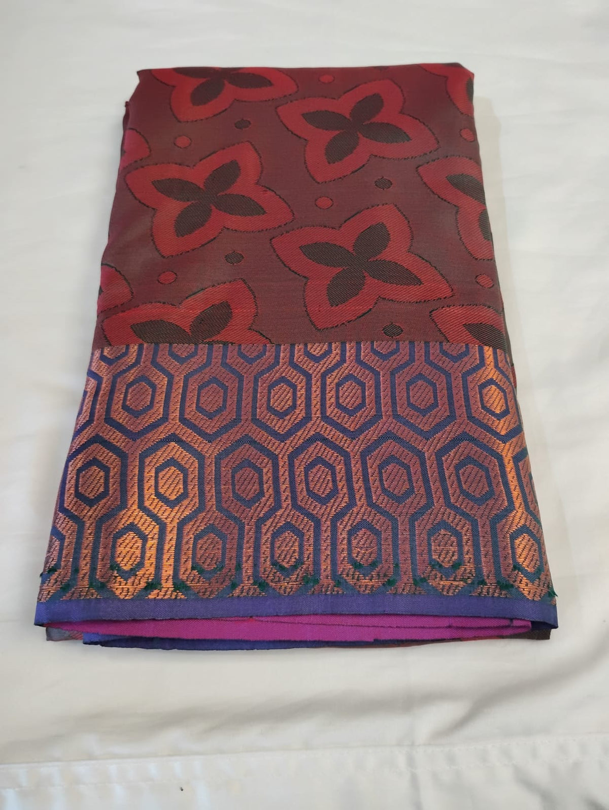 Alluring Brown And Pink Color Pure Kanchi Silk With Gold Zari Work Border Saree For Women