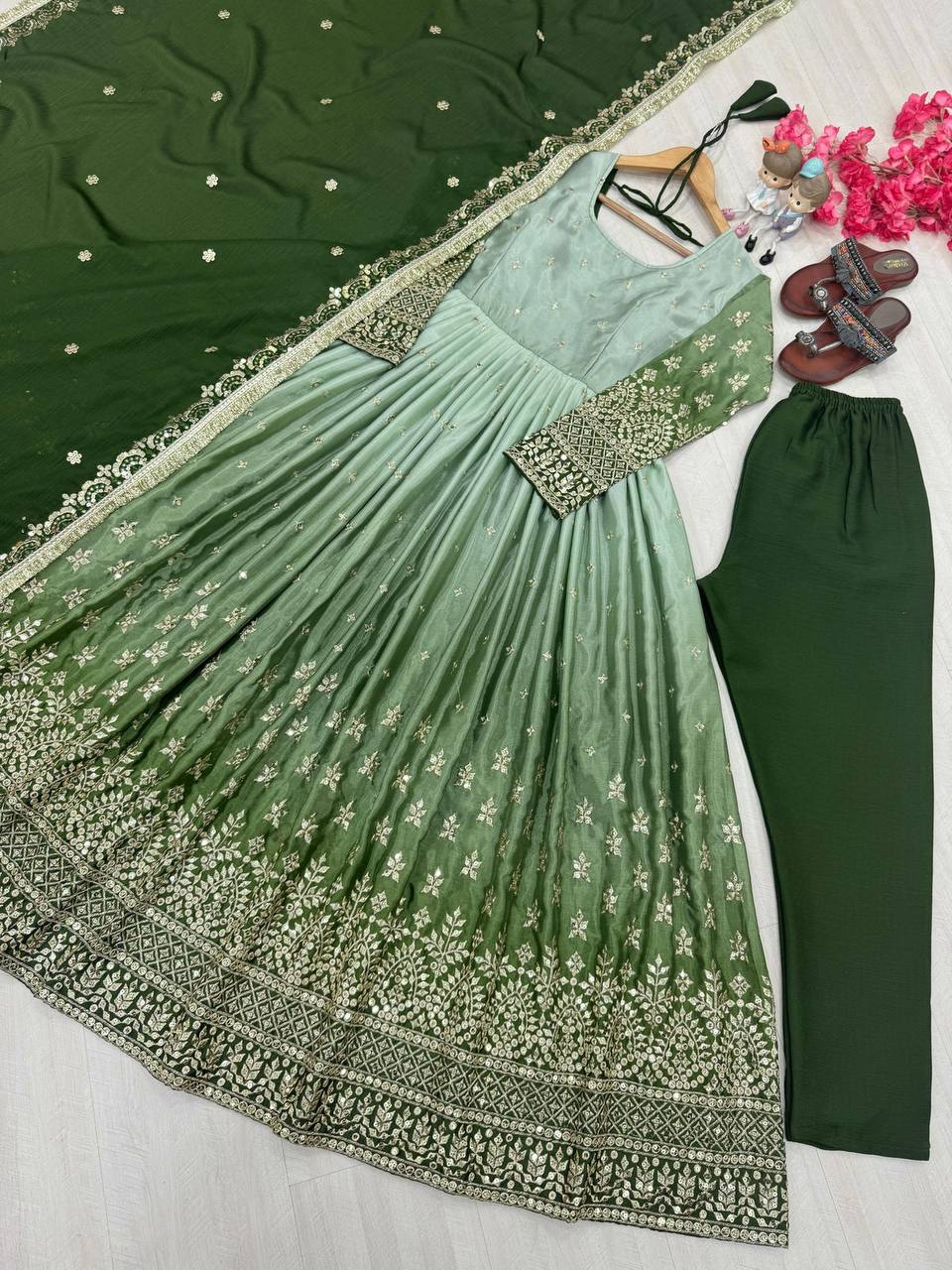Anarkali Set With Embroidery Work In Tempe