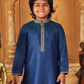 Wonderful Blue Color Poly Jacquard Kurta Pajama Set Near Me