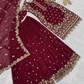 Maroon Color Georgette Palazzo Suits In Arizona