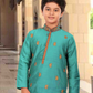 Alluring Sea Green Color Silk With Embroidery Work Kurta Pajama Set Near Me