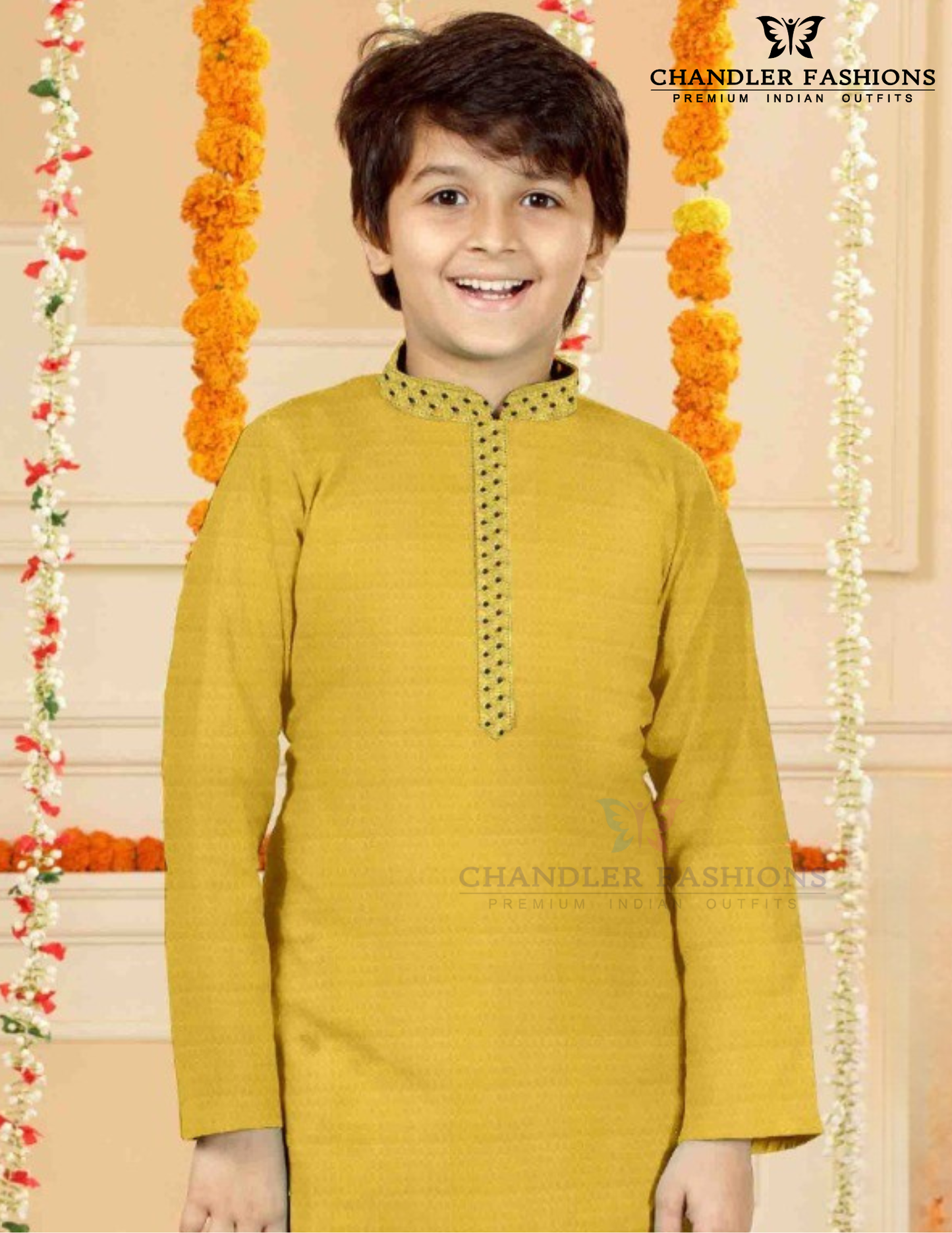 Fabulous Mustard Yellow Color Poly Cotton Kurta Pajama Set Near Me