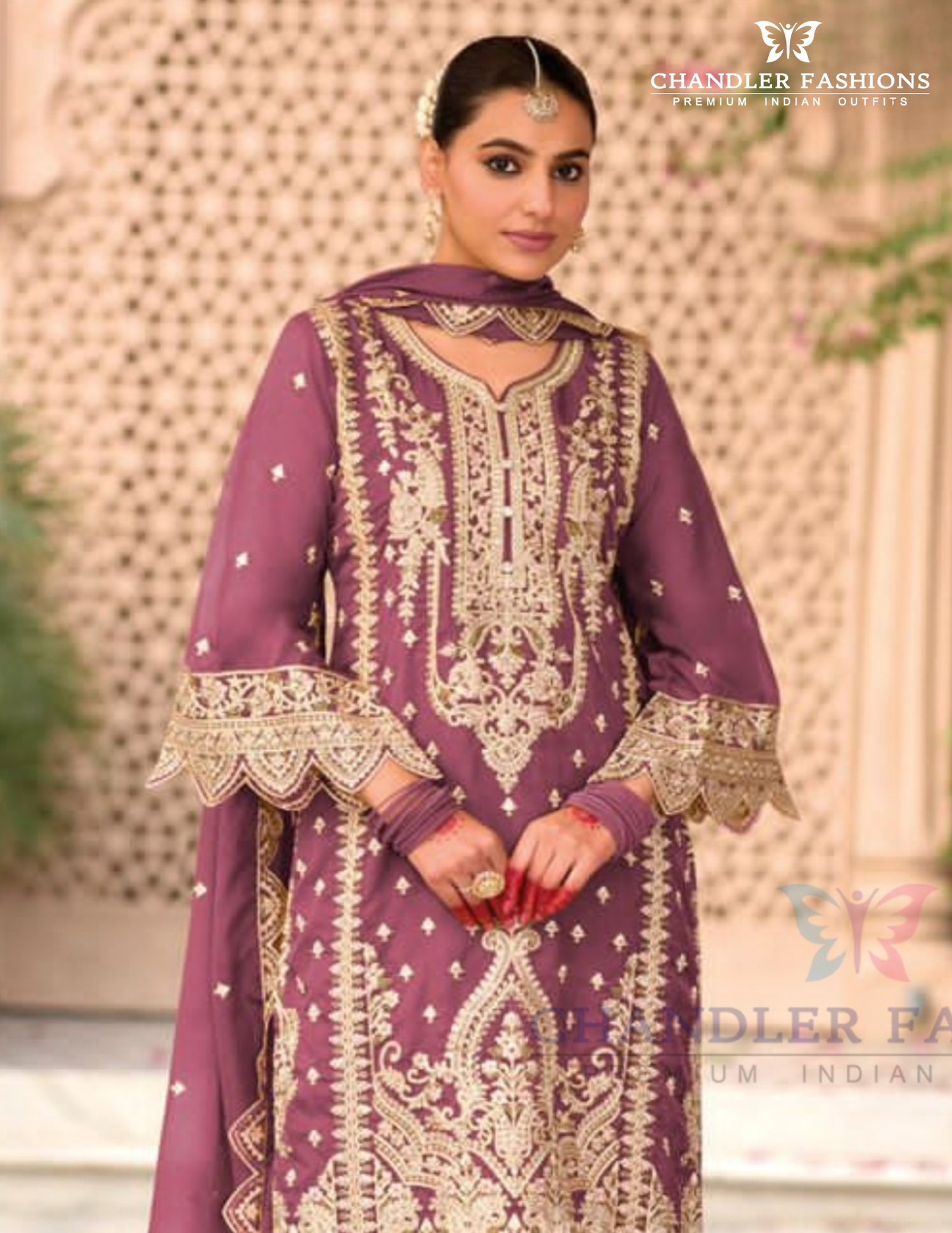 Purple Color Organza With Embroidery Work Salwar Suits With Dupatta Near Me