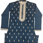 Marvelous Teal Blue Color With Embroidery Work Kurta Suits For Men