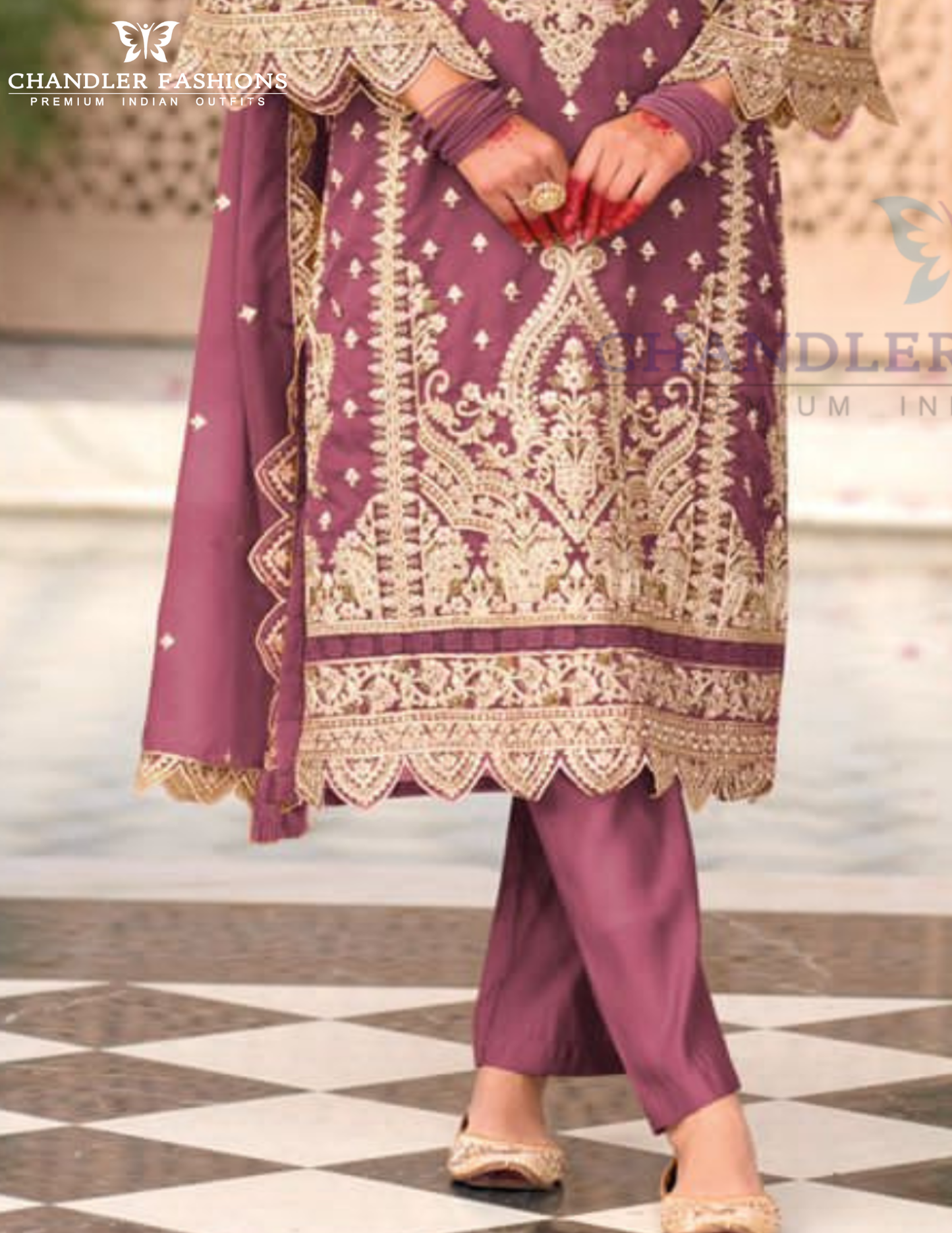 Purple Color Organza With Embroidery Work Salwar Suits With Dupatta In USA