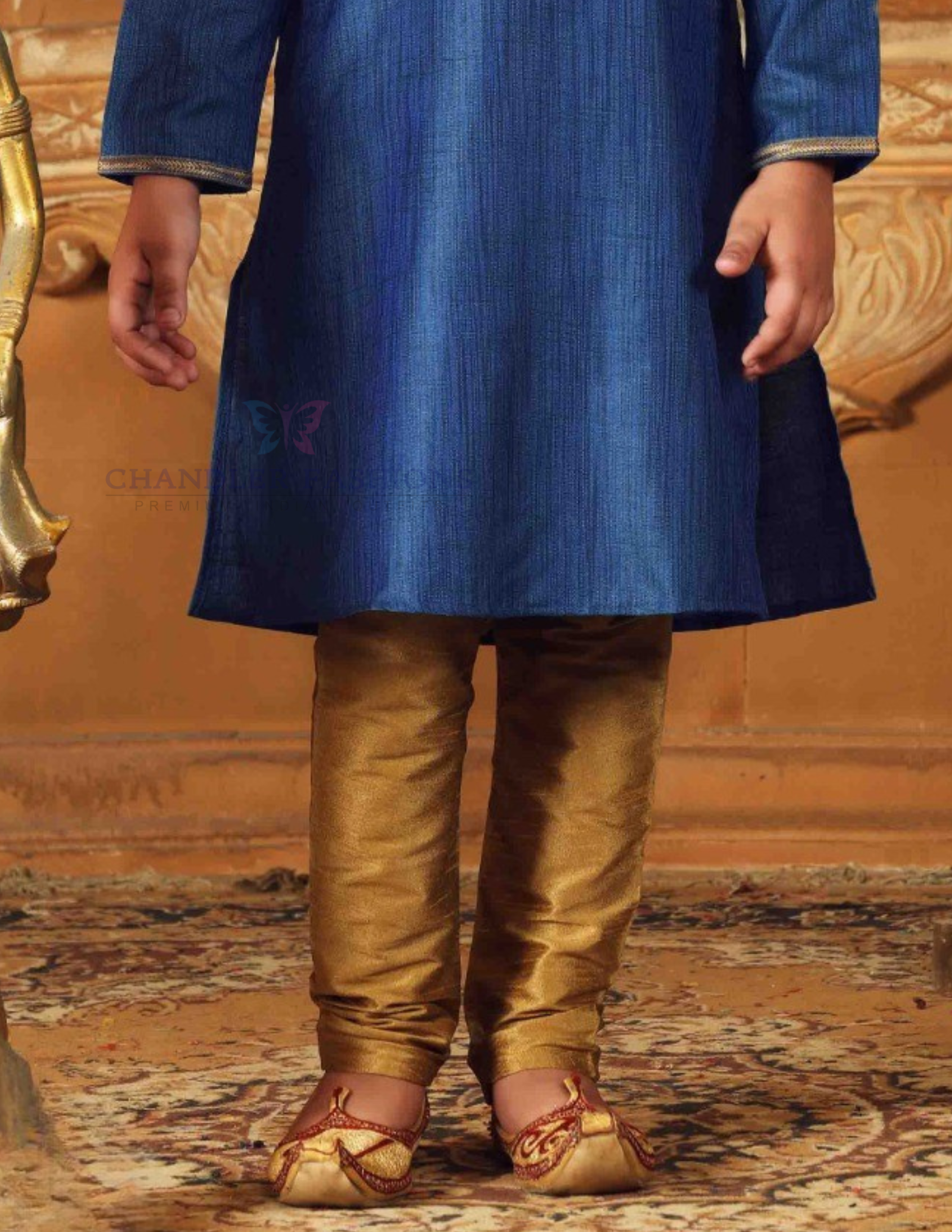 Wonderful Blue Color Poly Jacquard  Kurta Pajama Set In USA