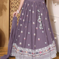 Alluring Purple Color Embroidery And Sequins Work Choli Set In USA