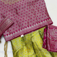 Appealing Pink And Light Green Colored Art Silk Choli Sets In USA