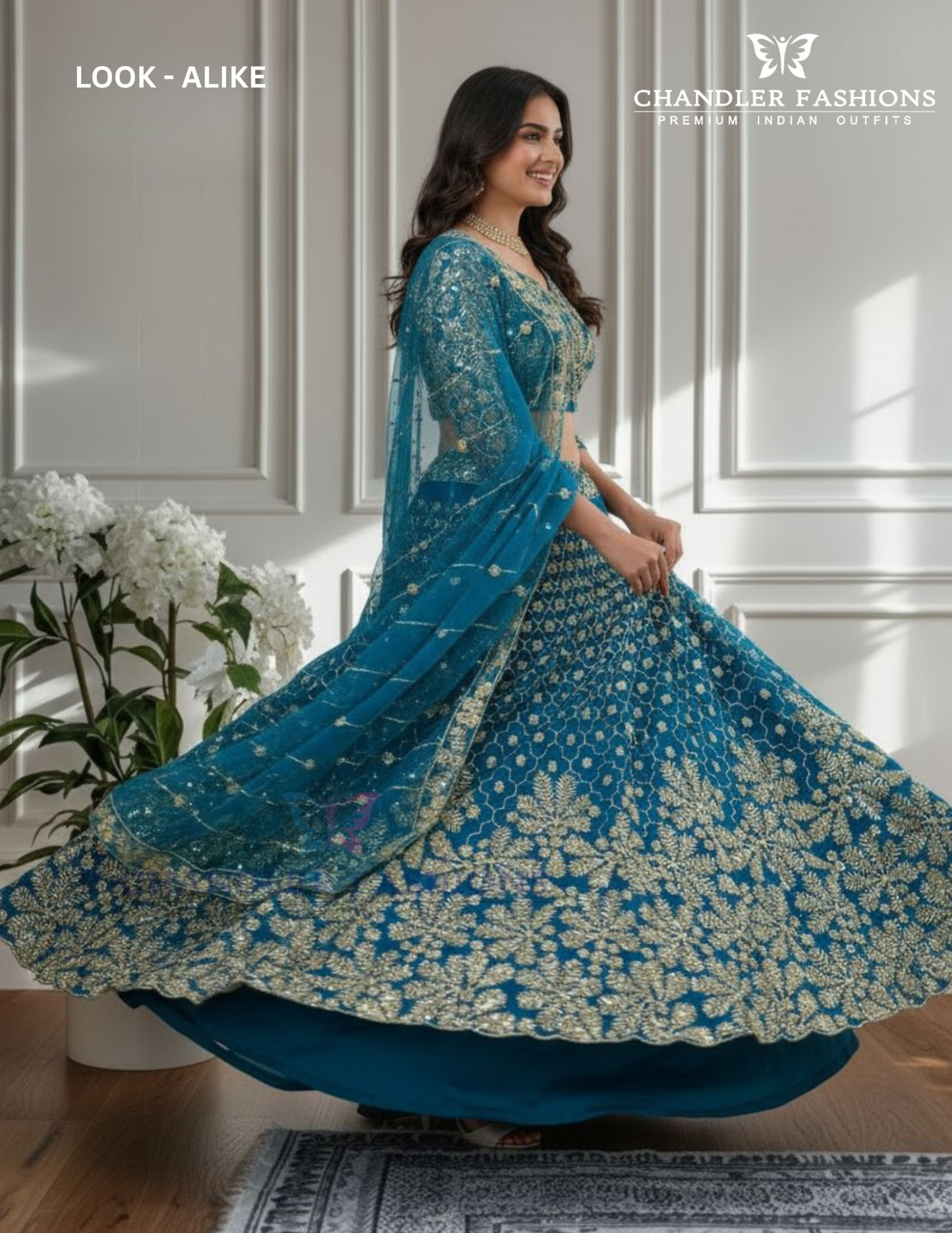 Blue Color Sequins Work Lehenga Choli In Chandler