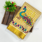 Wonderful Kerala Cotton Peacock Embroidery Saree With Copper Zari Border Near Me