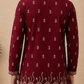 Attractive Maroon Color Pure Linen Cotton Short Kurta With Print Work For Men Near Me